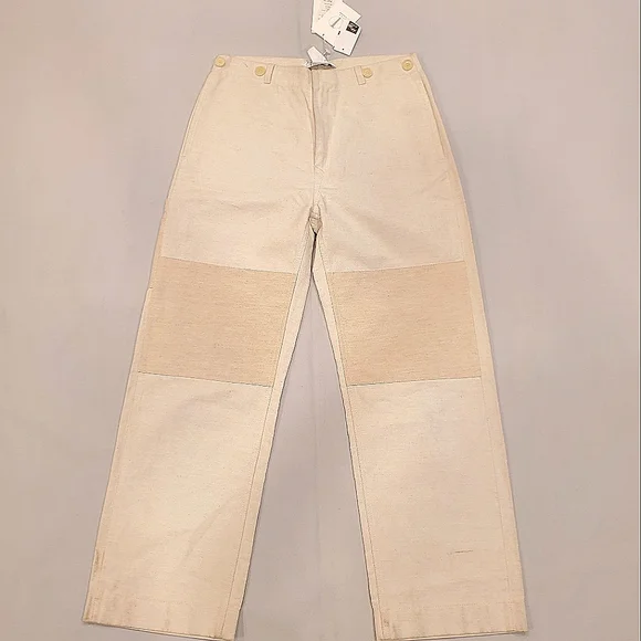 NWT$895 TRE Natalie Ratabesi Missy Two Tone Linen Cotton Trousers Wide Leg Pants - Picture 9 of 16